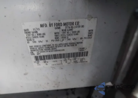 2014 Ford Explorer Limited из США, поврежденный, VIN 1FM5K7F83EGB09228